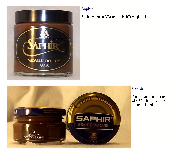 Saphir Creme Surfine Colour Chart